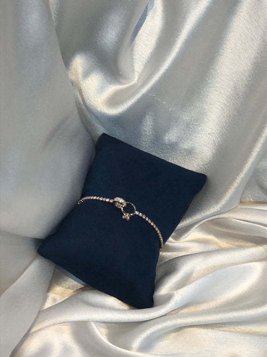 Anti tarnish hanging ring bracelet