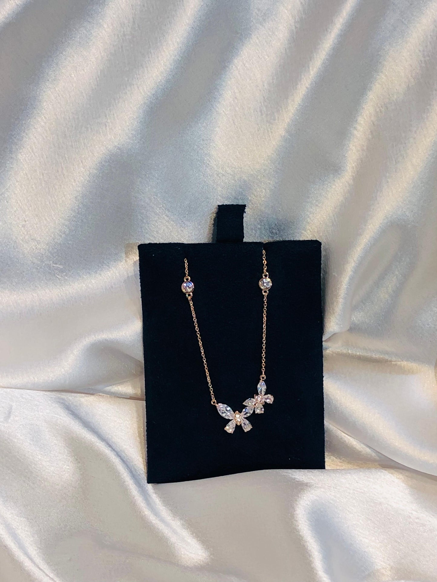 Anti tarnish butterfly gold necklace