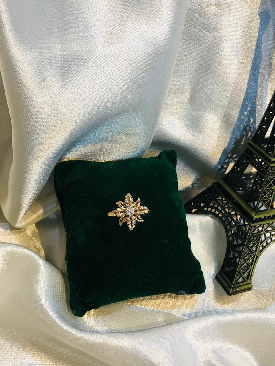 anti tarnish flower ring