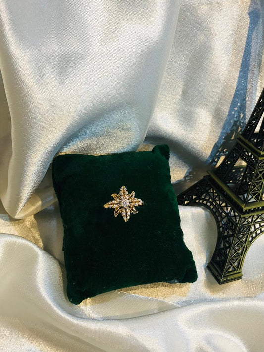 anti tarnish flower ring