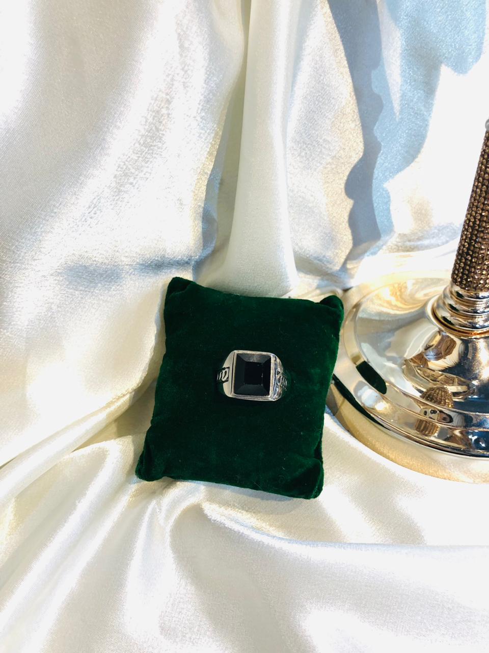 anti tarnish Men's silver ring