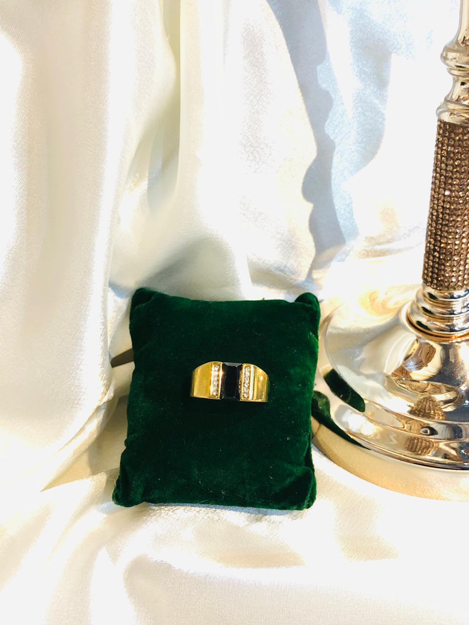 anti tarnish Men's gold ring