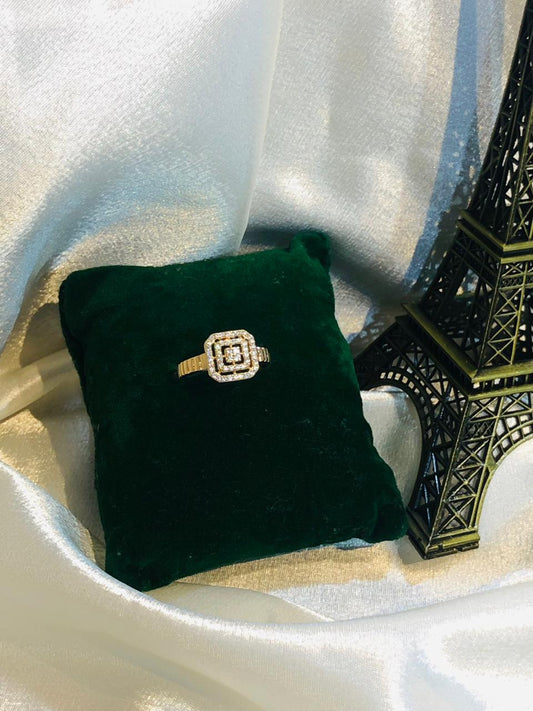 anti tarnish elegant stone ring