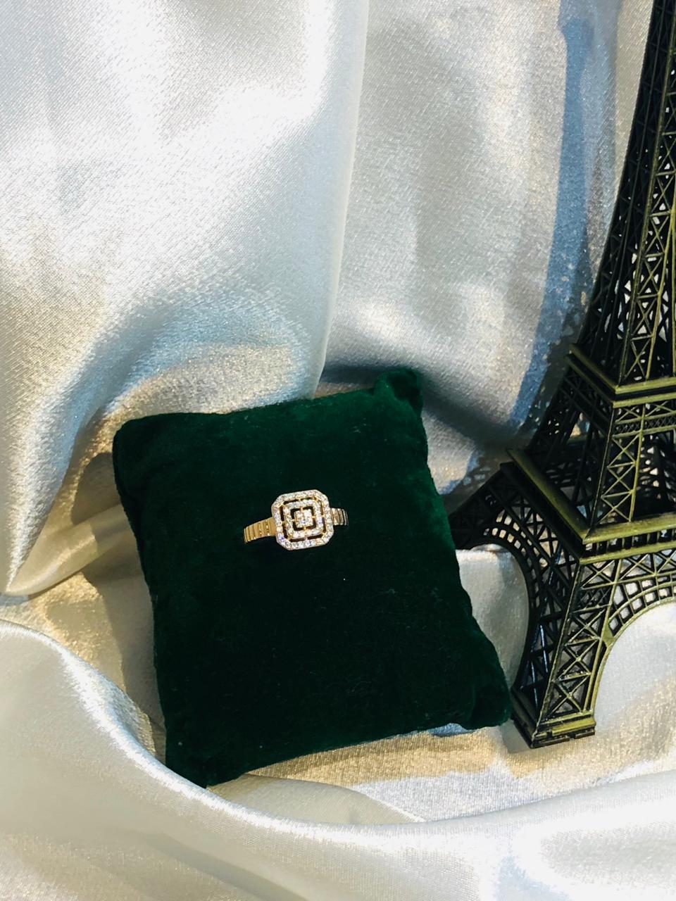 anti tarnish elegant stone ring